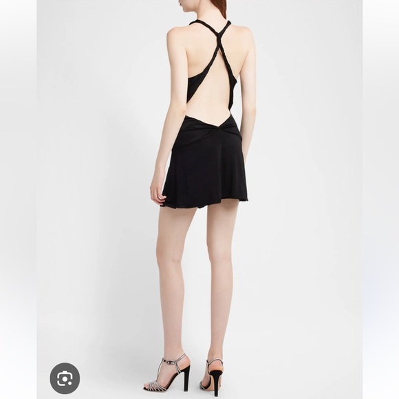 Tom Ford Dresses & Skirts - Tom Ford Twisted Viscose Stretch Jersey Backless Mini Dress Deep V